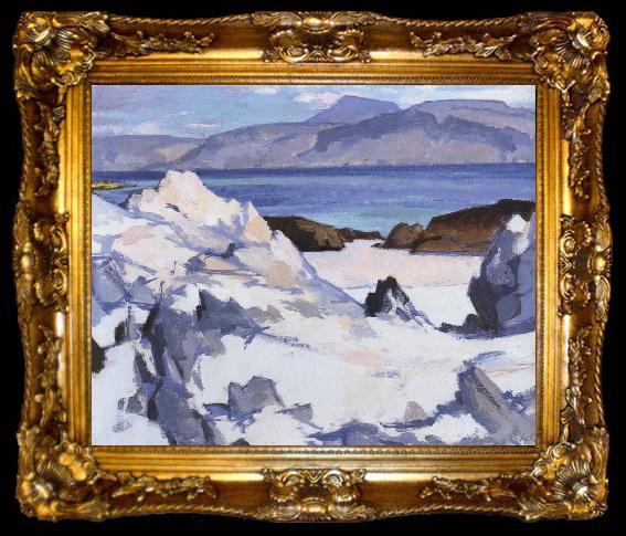 framed  Samuel John Peploe Green Sea,Iona, ta009-2